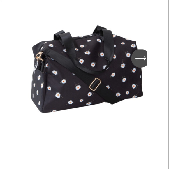 Alice & Olivia Daisy Print Duffle Bag & Bucket Hat Bundle Black & White NEW - Picture 3 of 3